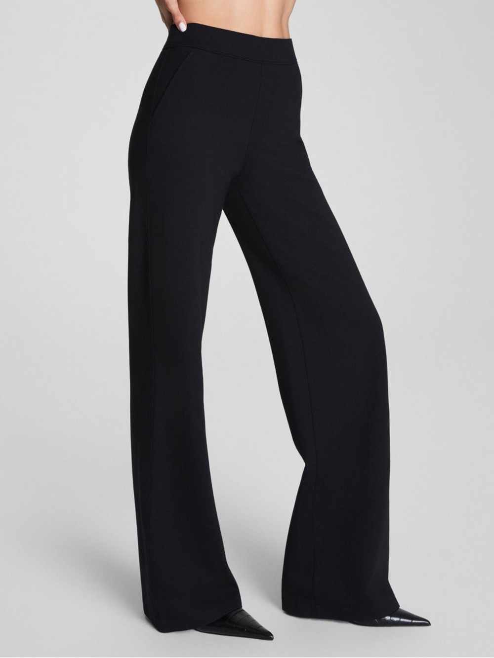 SPANX Black SPANXsupersmooth PerfectFit Ponte Wide Leg Pant Sz XL - Picture 2 of 16